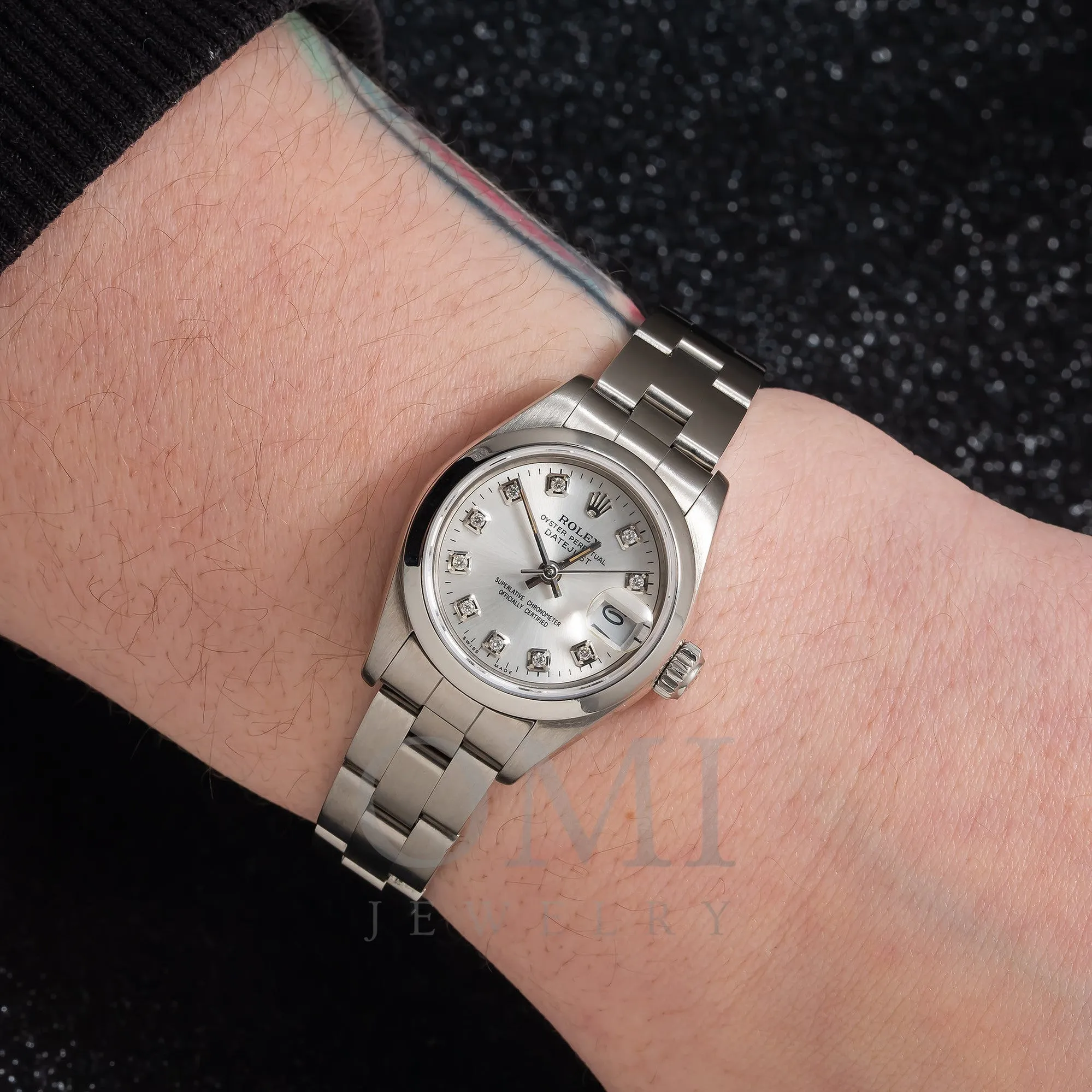 Rolex Oyster Perpetual Datejust 79160 26MM Silver Diamond Dial With Stainless Steel Oyster Bracelet