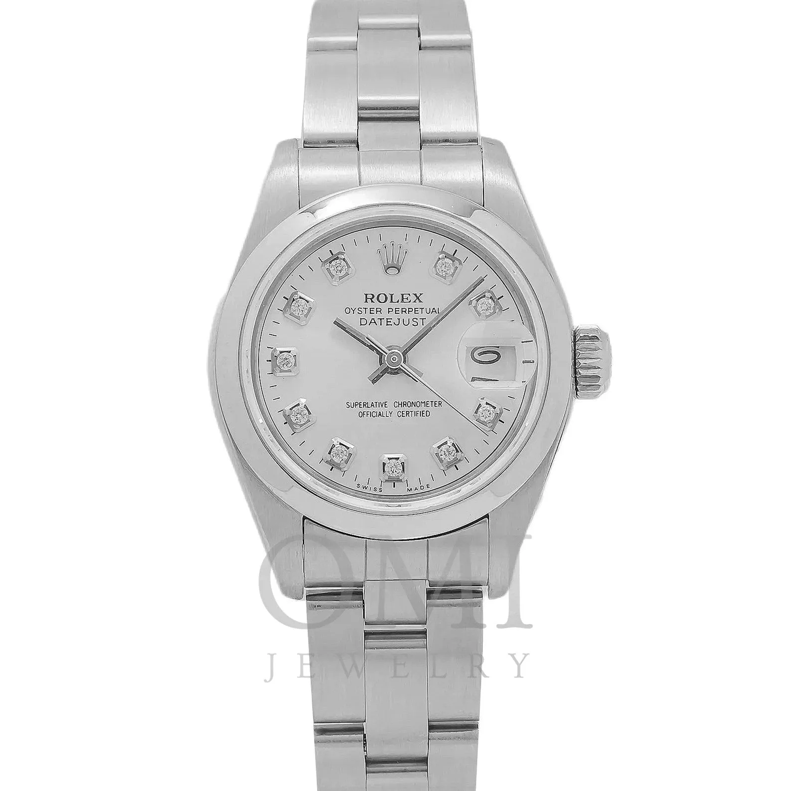 Rolex Oyster Perpetual Datejust 79160 26MM Silver Diamond Dial With Stainless Steel Oyster Bracelet