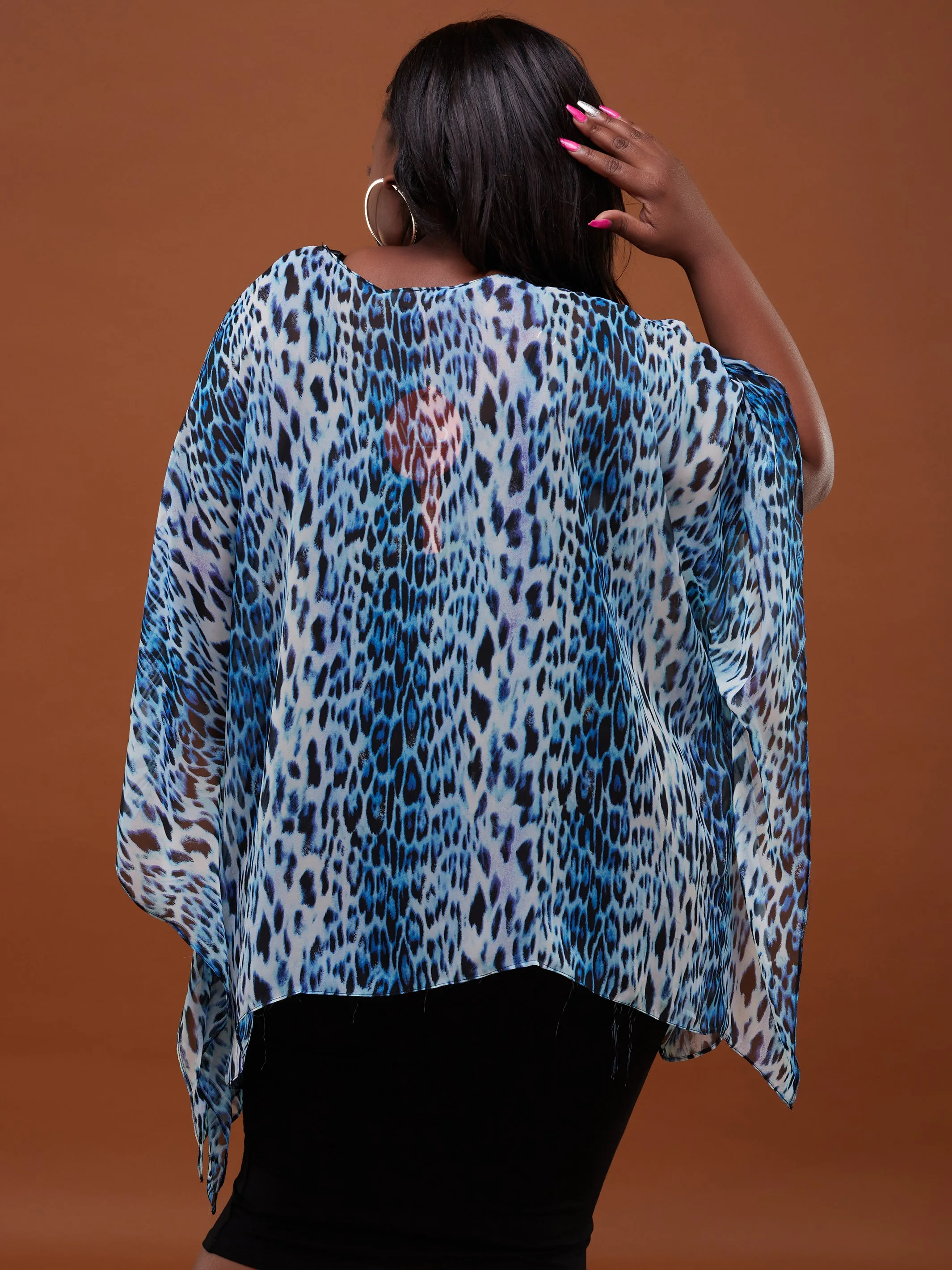 Safari Ayana Wide Top - Blue Print