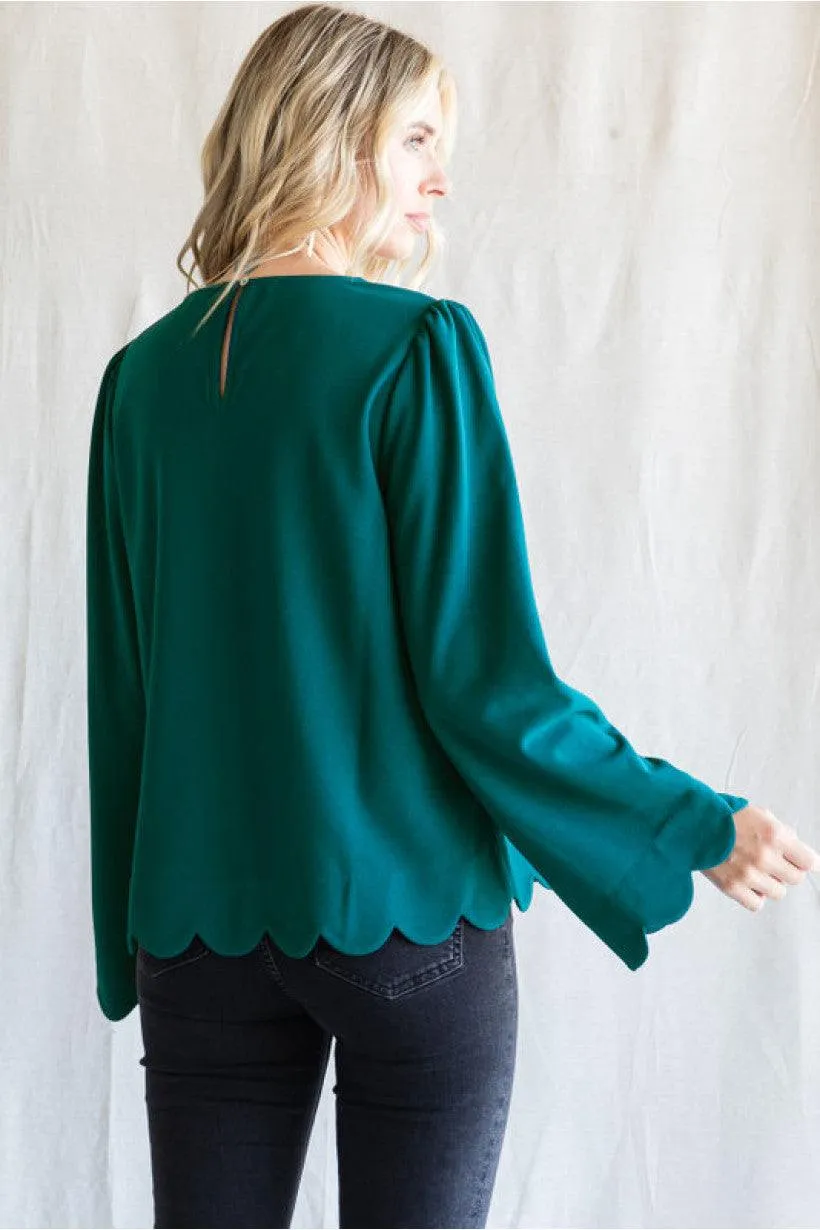 Scallop Bell Blouse