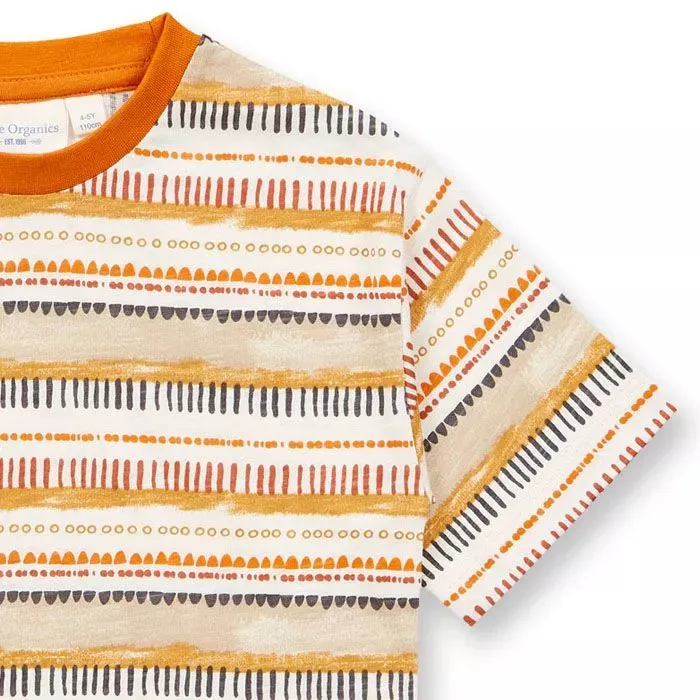 Sense Organics Cinnamon Abstract Stripe Jannis T-Shirt