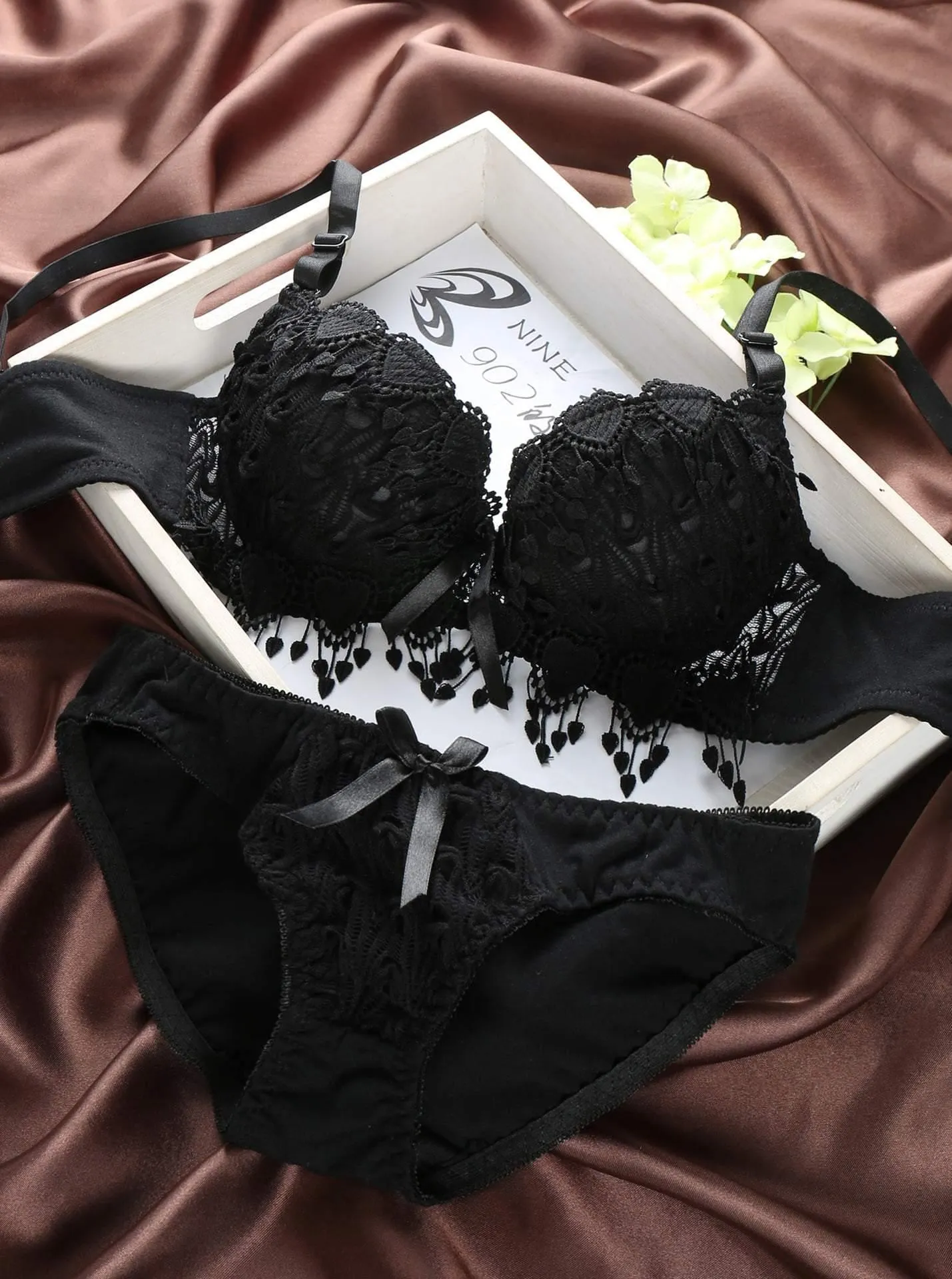 Sexy Bra Panty Set Padded Bra Woman Padded Lace Bra Panty Lingerie Set