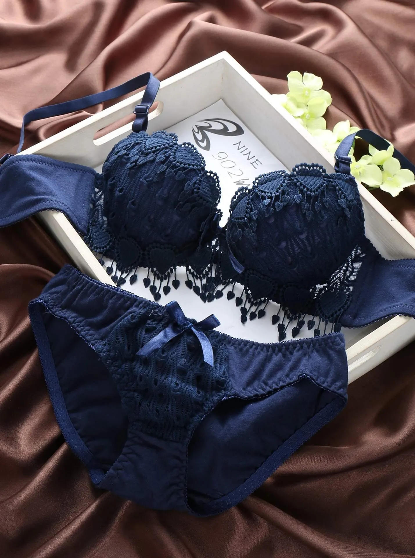 Sexy Bra Panty Set Padded Bra Woman Padded Lace Bra Panty Lingerie Set