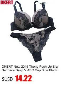 Sexy Lace Print Bra Brief Sets Push up Women's Underwear Set