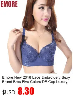 Sexy Lace Print Bra Brief Sets Push up Women's Underwear Set