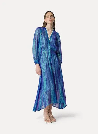 SHIRT DRESS IN IRIDESCENT SILK CHIFFON