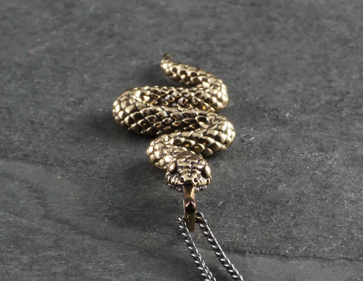 Snake Necklace - Bronze