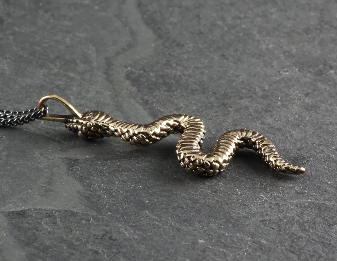 Snake Necklace - Bronze