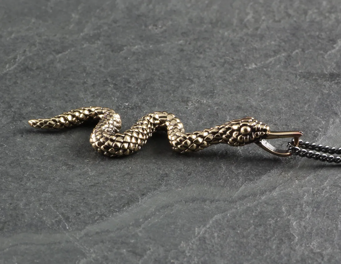 Snake Necklace - Bronze