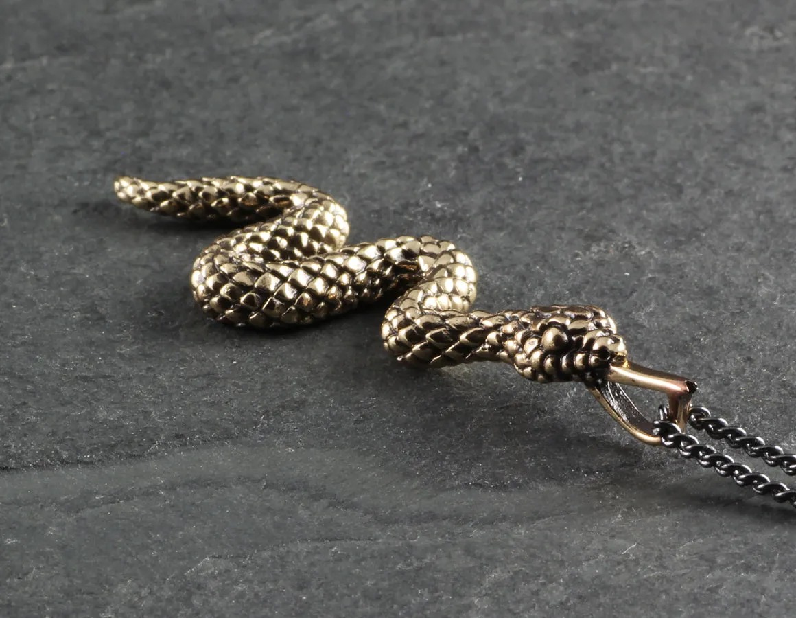 Snake Necklace - Bronze