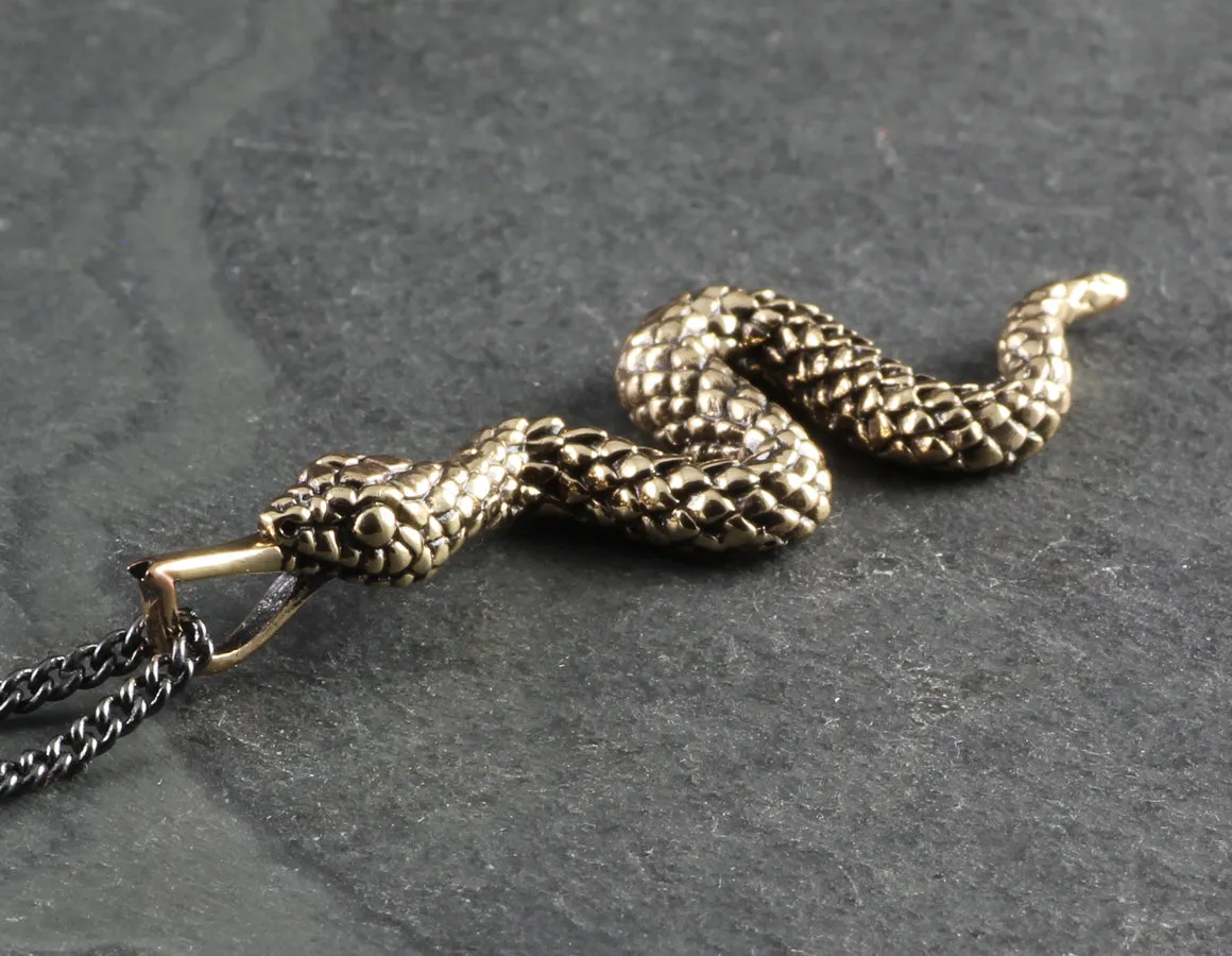 Snake Necklace - Bronze