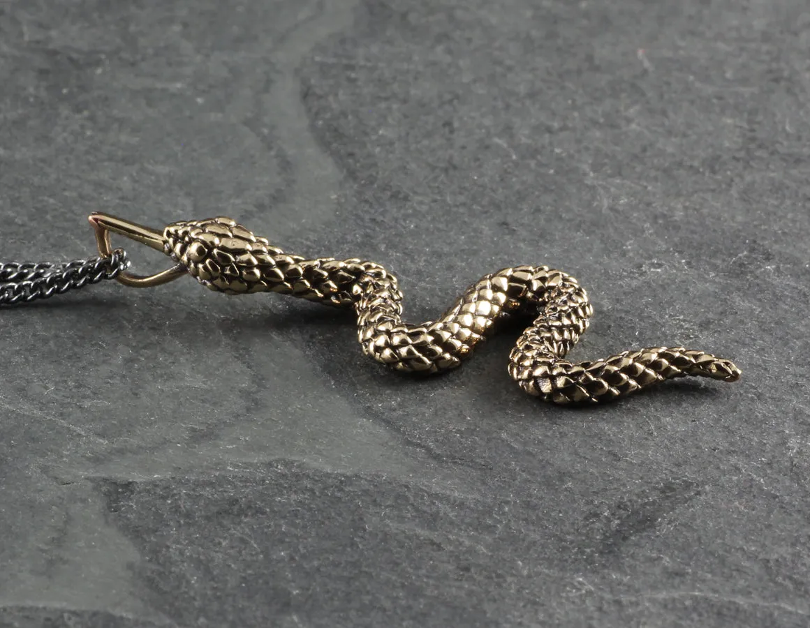 Snake Necklace - Bronze