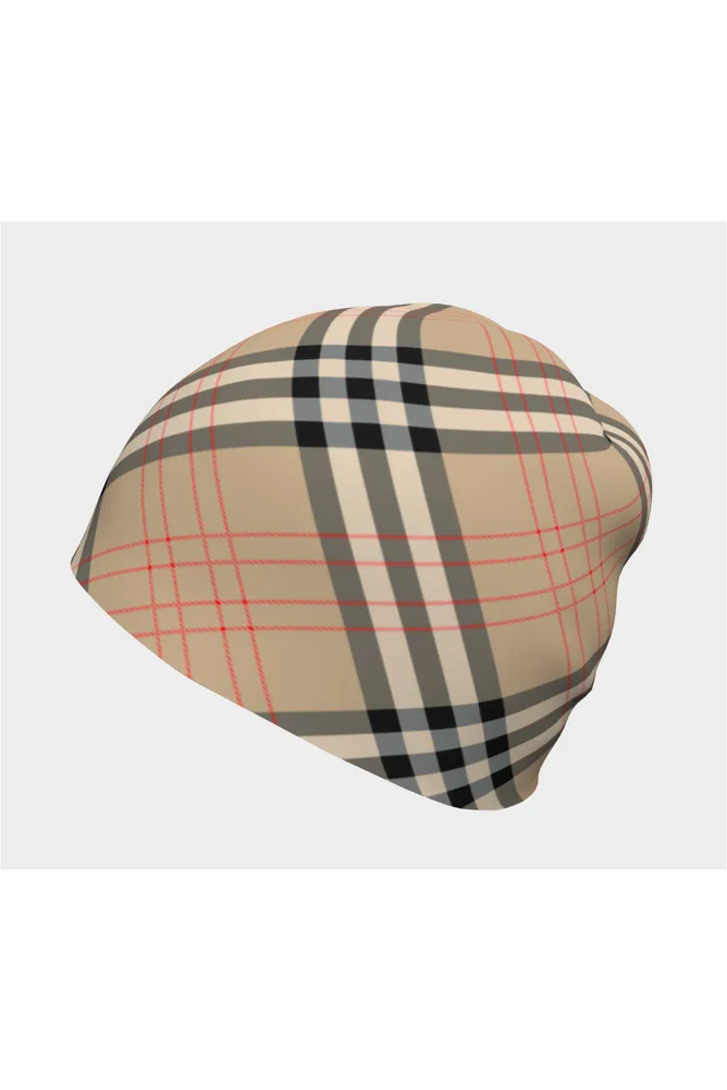 Tan Tartan Beanie