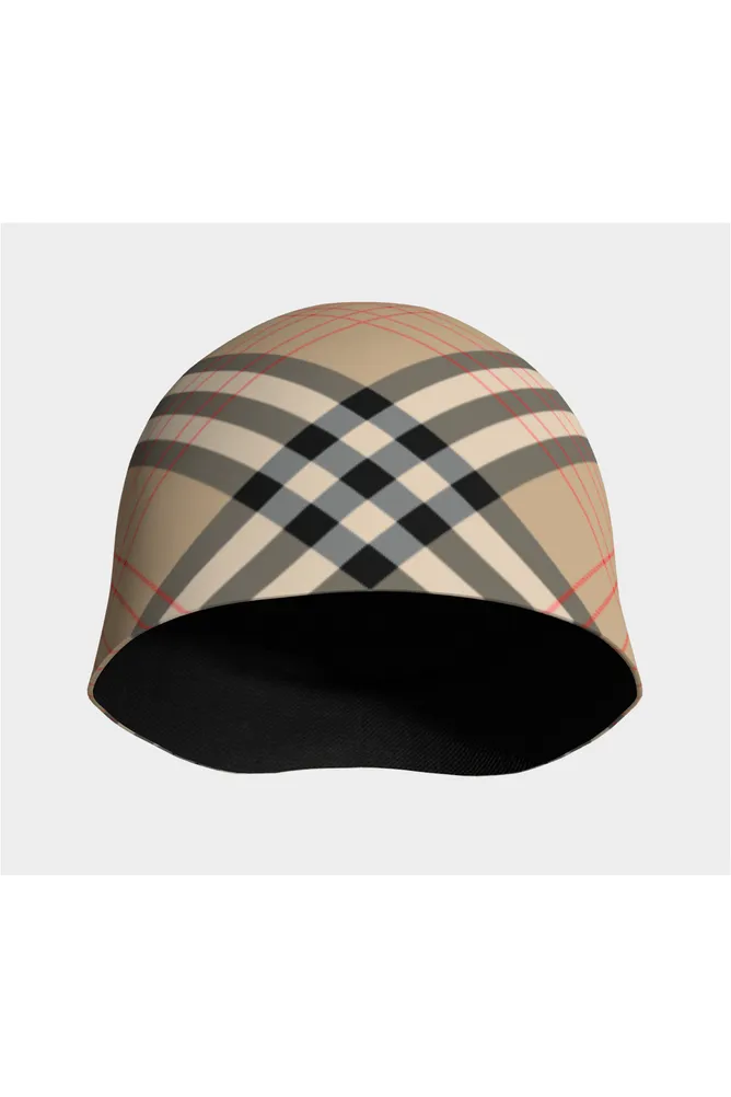 Tan Tartan Beanie