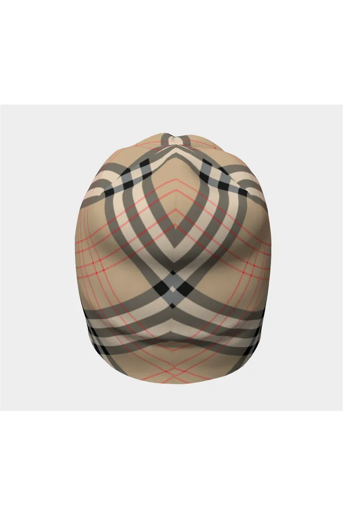 Tan Tartan Beanie