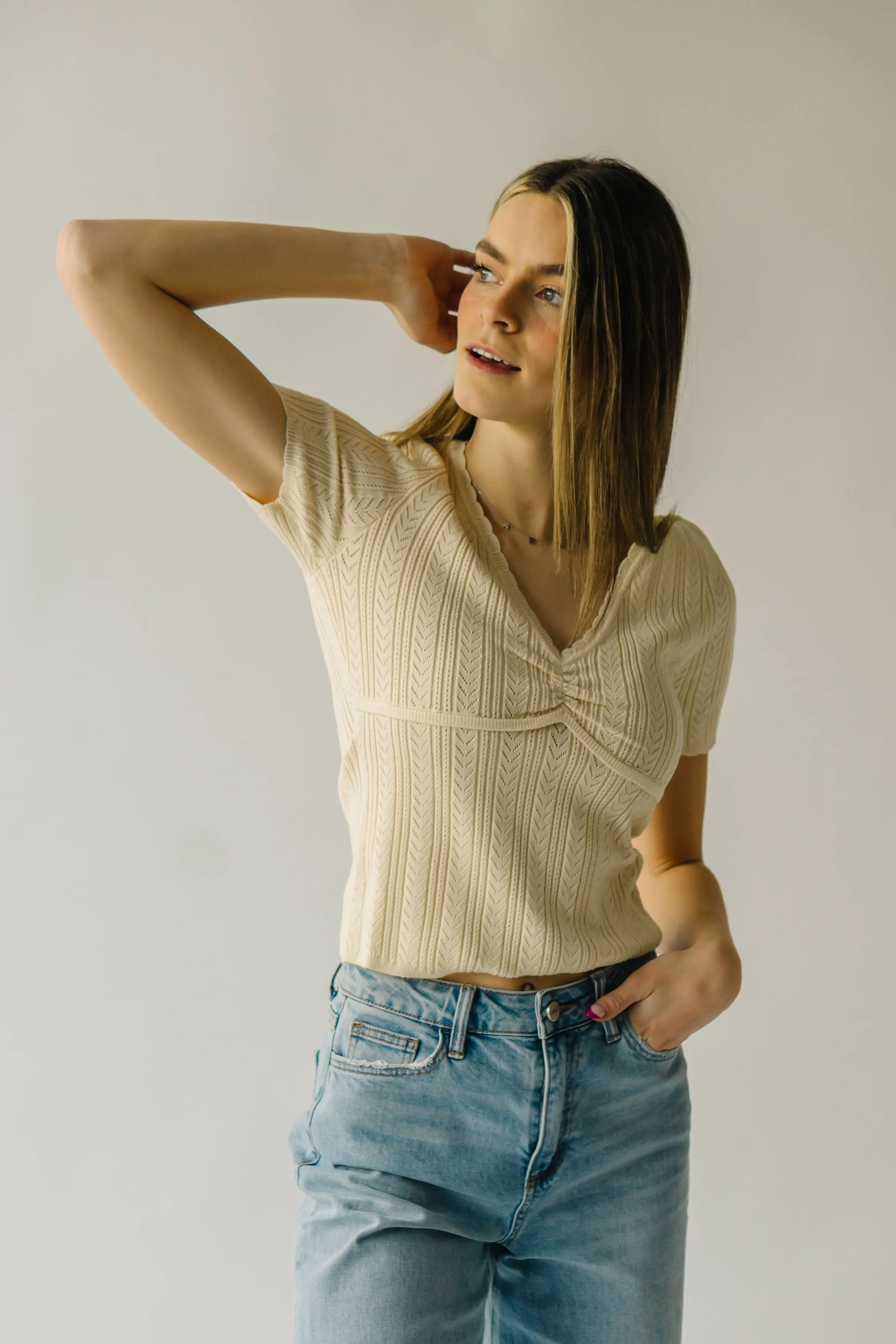 The Gladys Knit Top in Buttercream