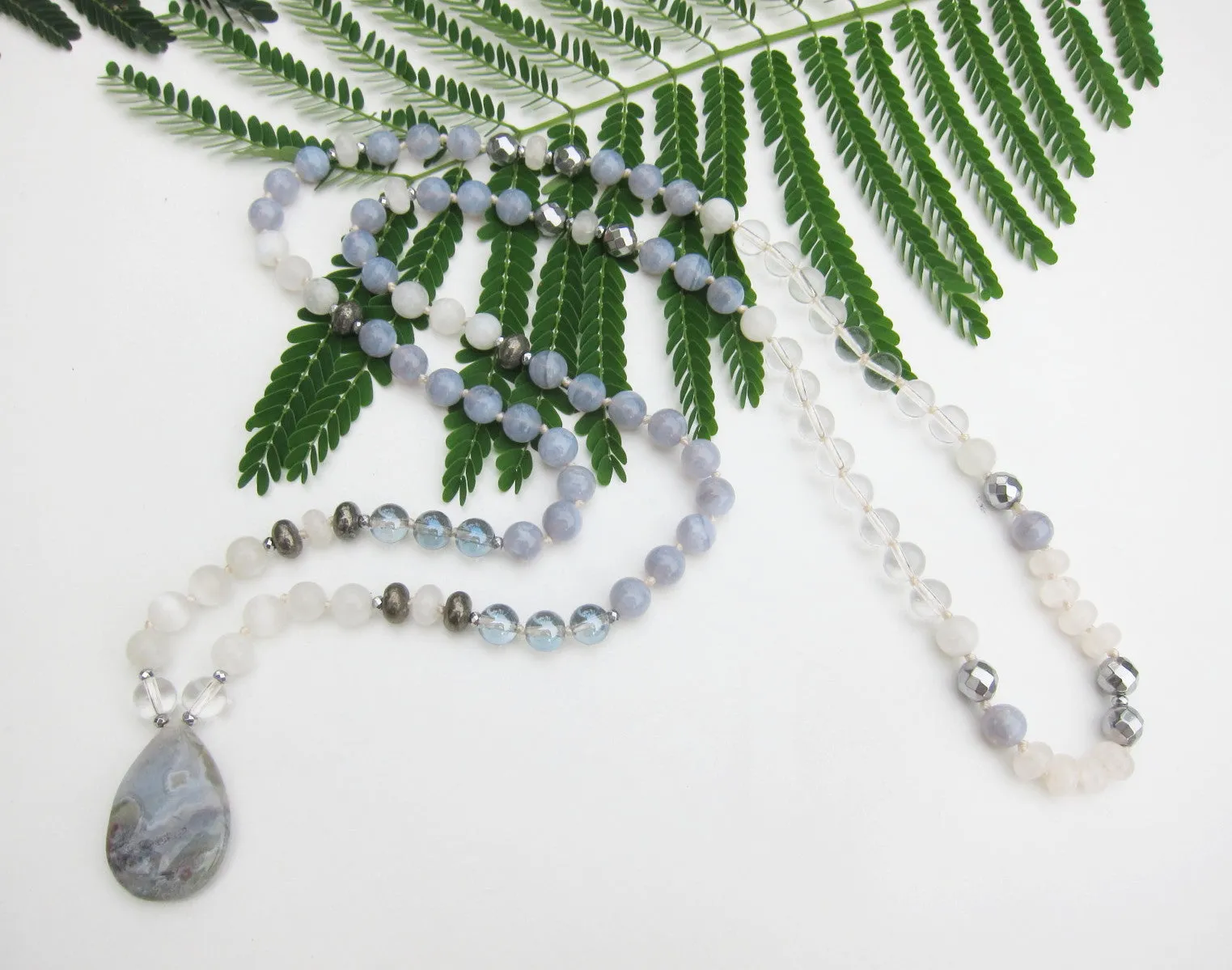 The Tranquil Mala Pendant Necklace in 108 Beads