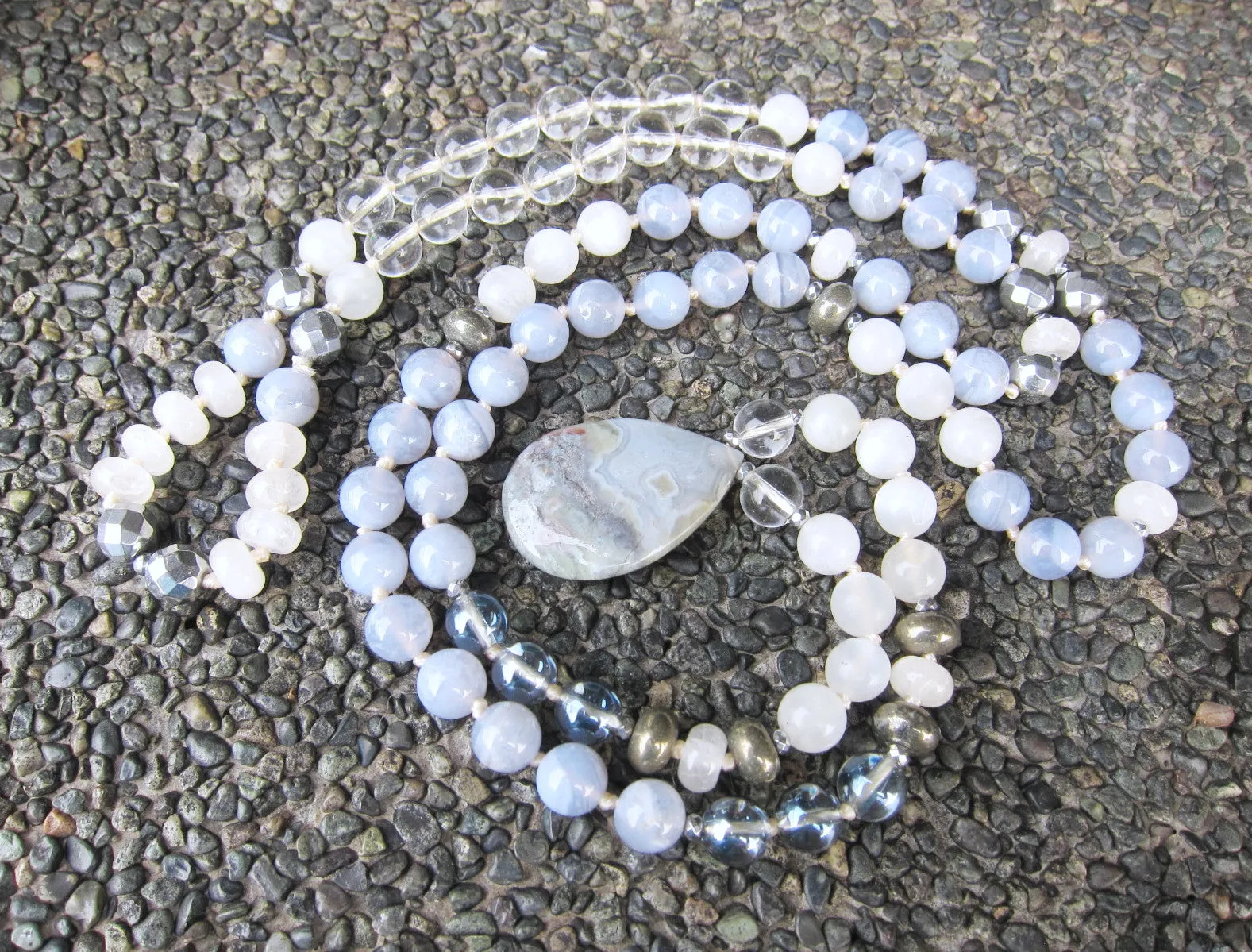 The Tranquil Mala Pendant Necklace in 108 Beads