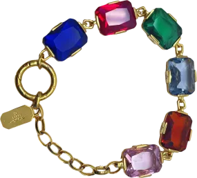 Thomas Sabo Multicoloured Bracelet Large Colourful Stones In Gold