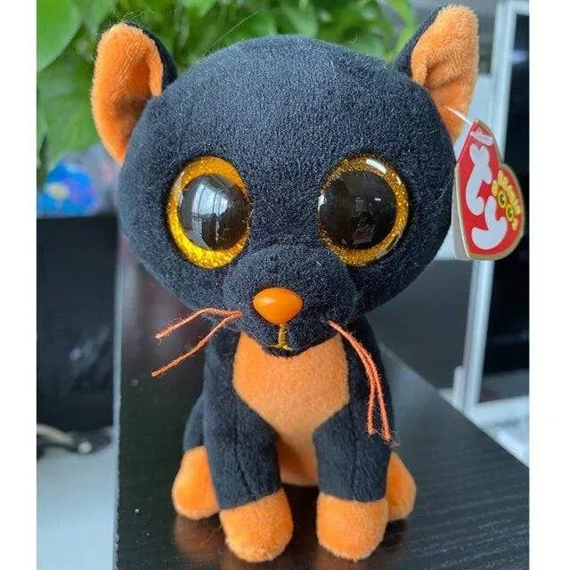 Ty 6''15cm Big Eyes Halloween Series Animal Dark Bat Cat Spider Soft Stuffed Plush Dolls Holiday Decoration Toys Kids Gift