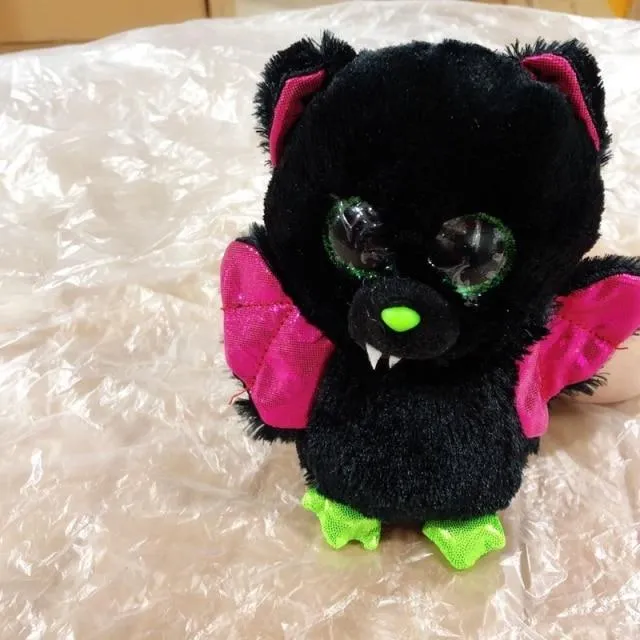 Ty 6''15cm Big Eyes Halloween Series Animal Dark Bat Cat Spider Soft Stuffed Plush Dolls Holiday Decoration Toys Kids Gift