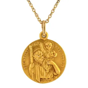 Vintage Tiffany & Co. St. Christopher Charm Pendant Necklace