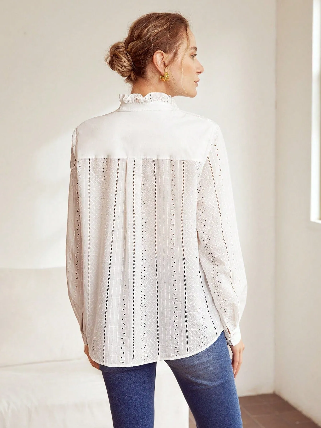 White Eyelet Blouse