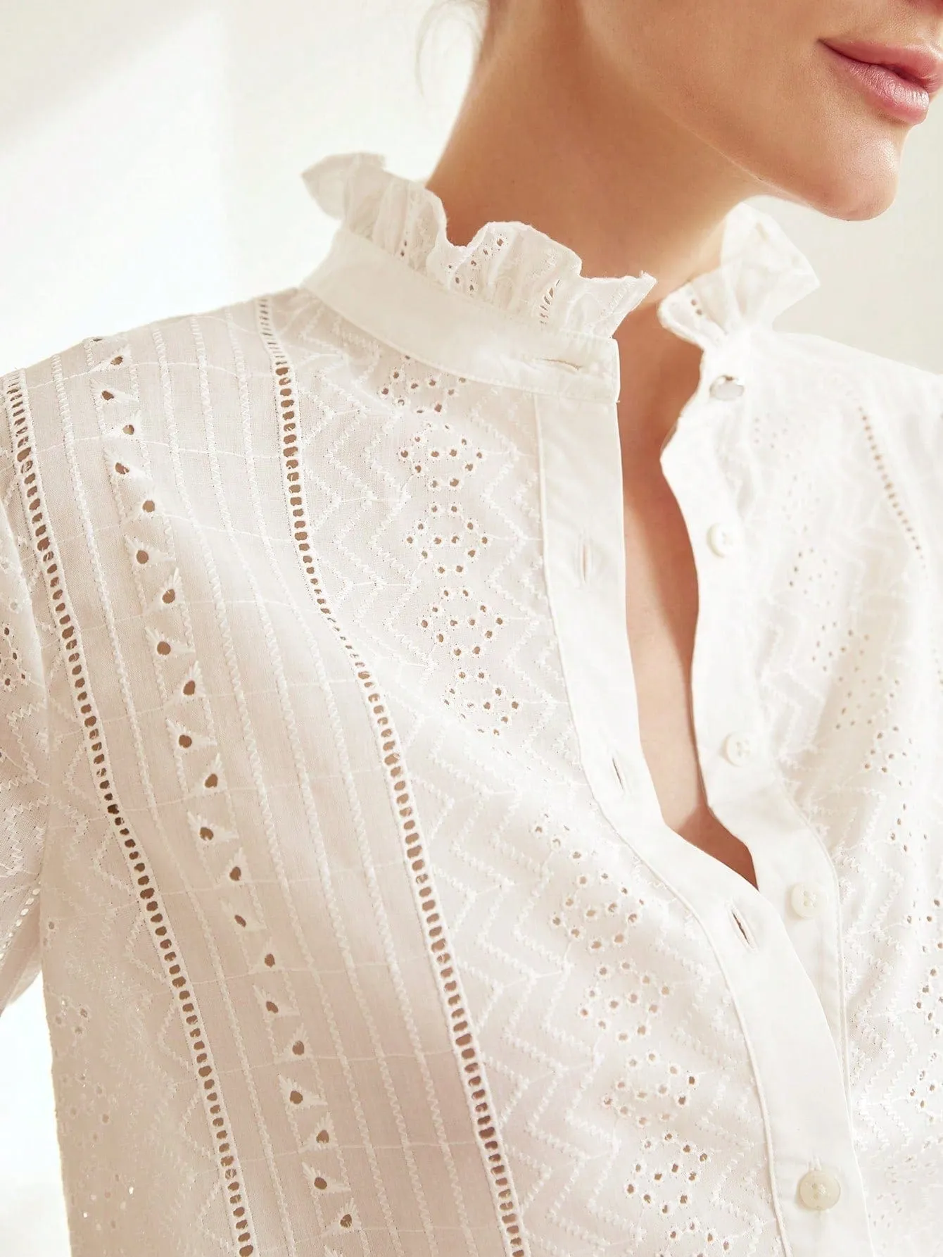 White Eyelet Blouse