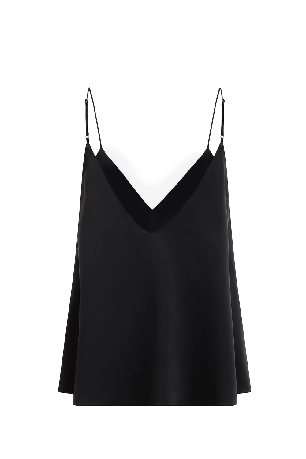 White Lotu double faced organic peace silk camisole black