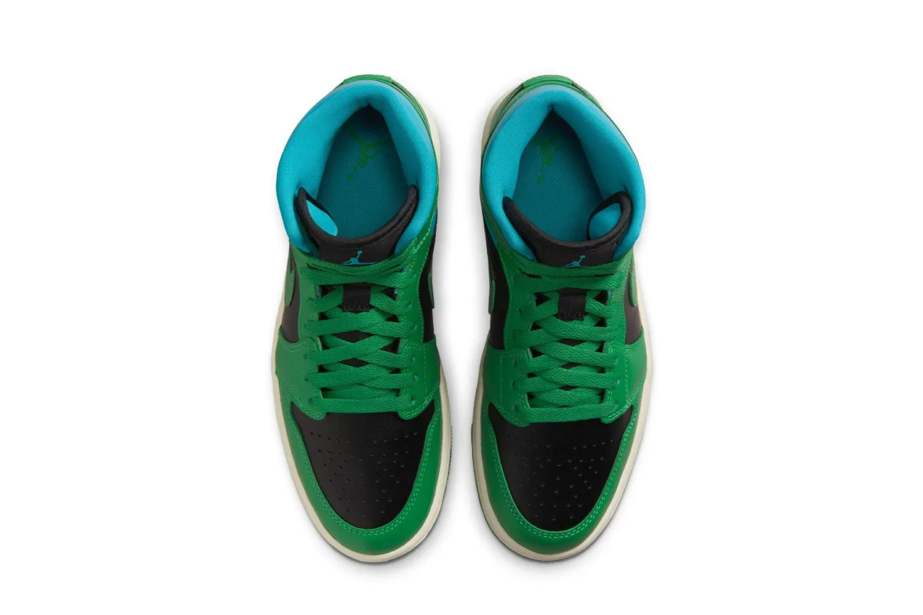 Wmns Air Jordan 1 Mid 'Lucky Green Aquatone'