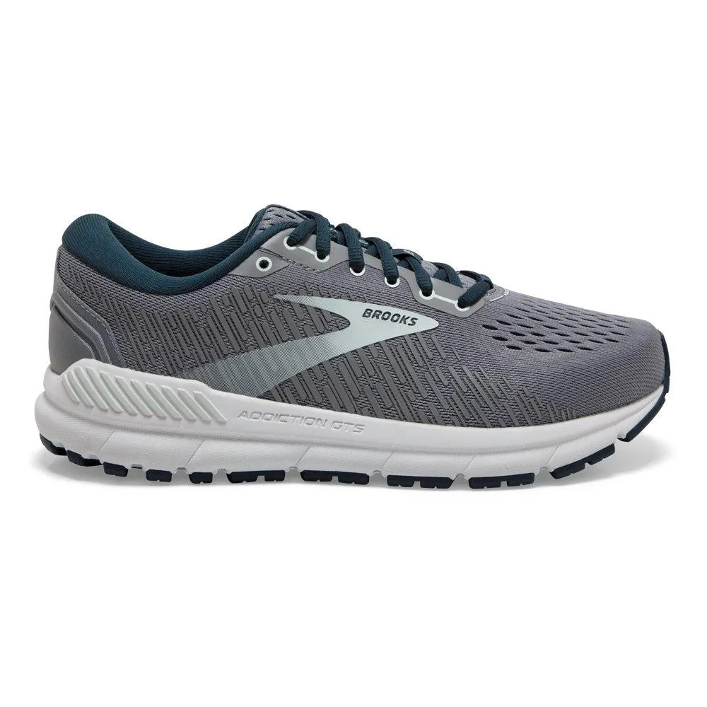 Women's Brooks Addiction GTS 15, Grey/Navy/Aqua, 6 B Medium