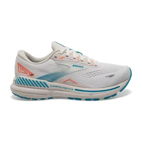 Women's Brooks Adrenaline GTS 23, Coconut/Papaya/Blue, 5 B Medium