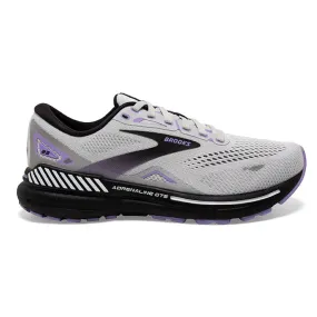 Women's Brooks Adrenaline GTS 23, Grey/Black/Purple, 9.5 2A Narrow