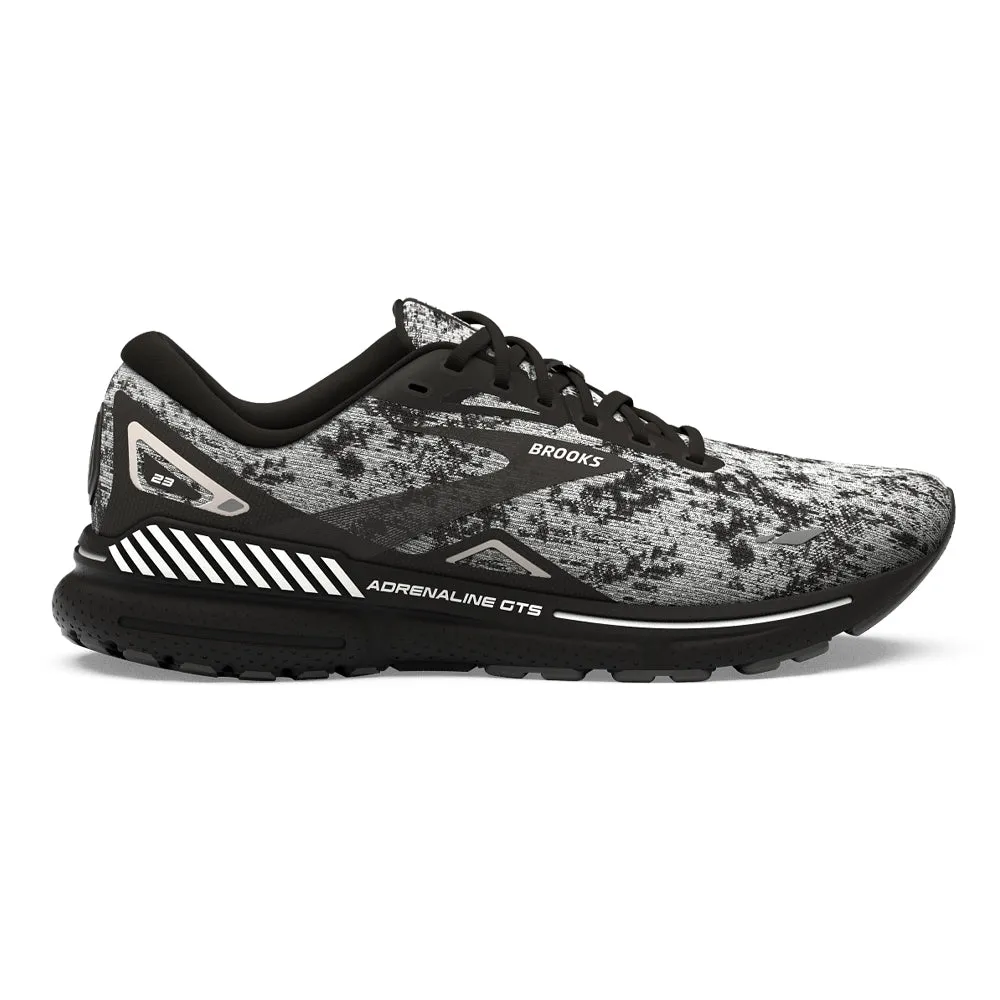 Women's Brooks Adrenaline GTS 23, White/Grey/Black, 13 D Wide