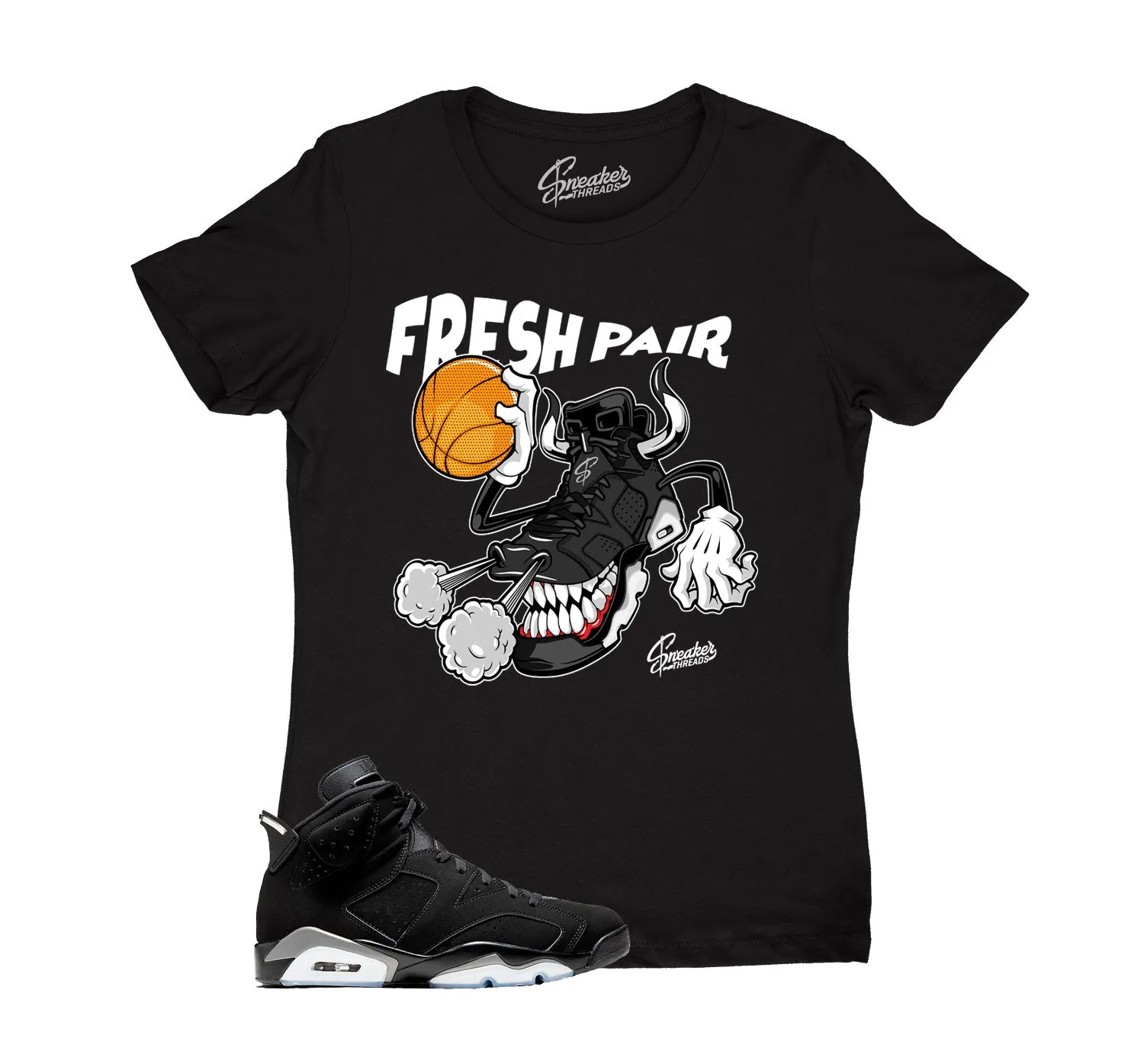 Womens - Metallic Silver 6 Fly kicks Shirt