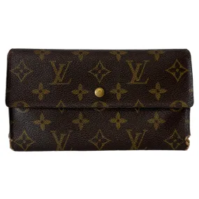 Women's Vintage Monogram Long Wallet Brown