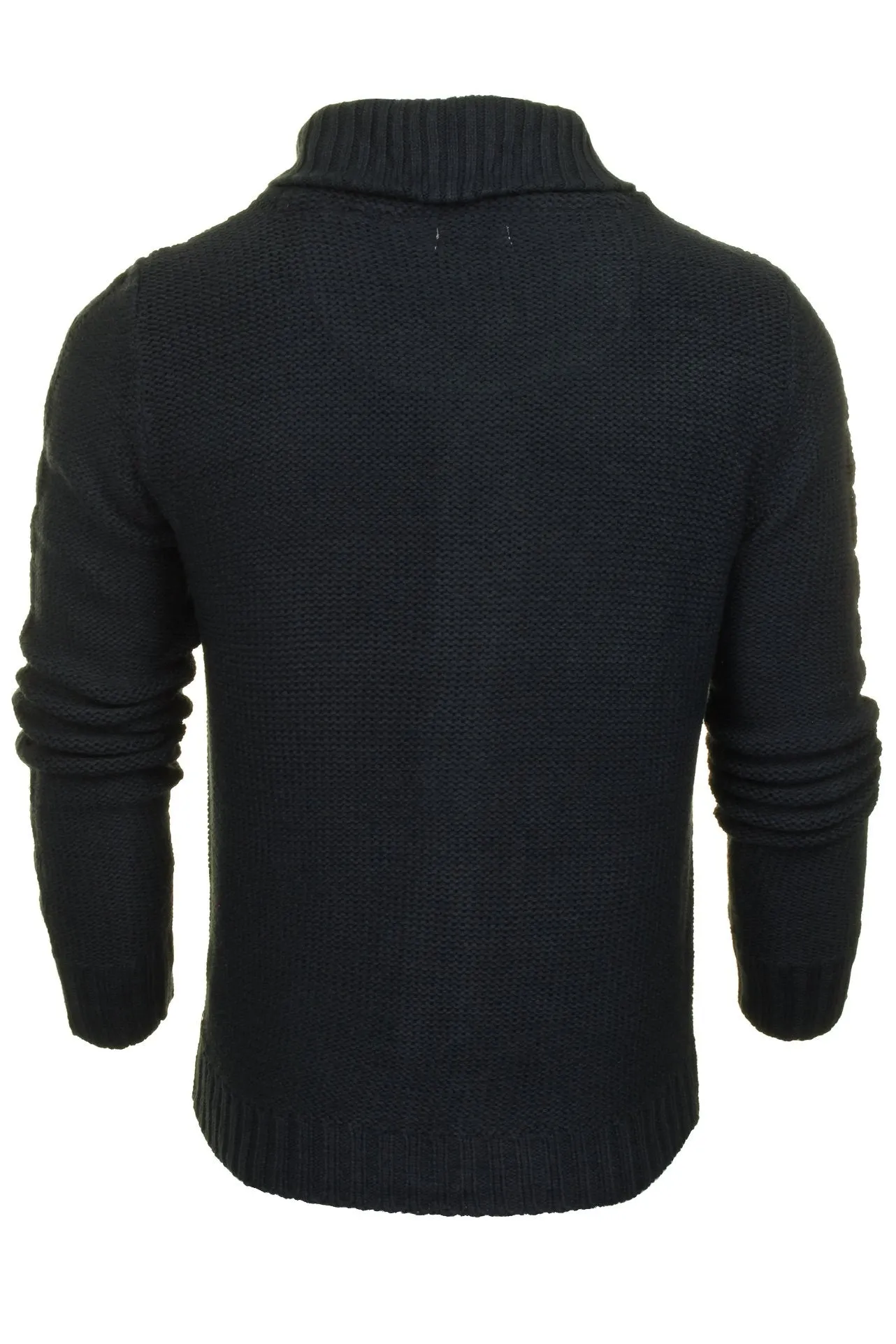 Xact Mens Shawl Neck Cable Knit Cardigan