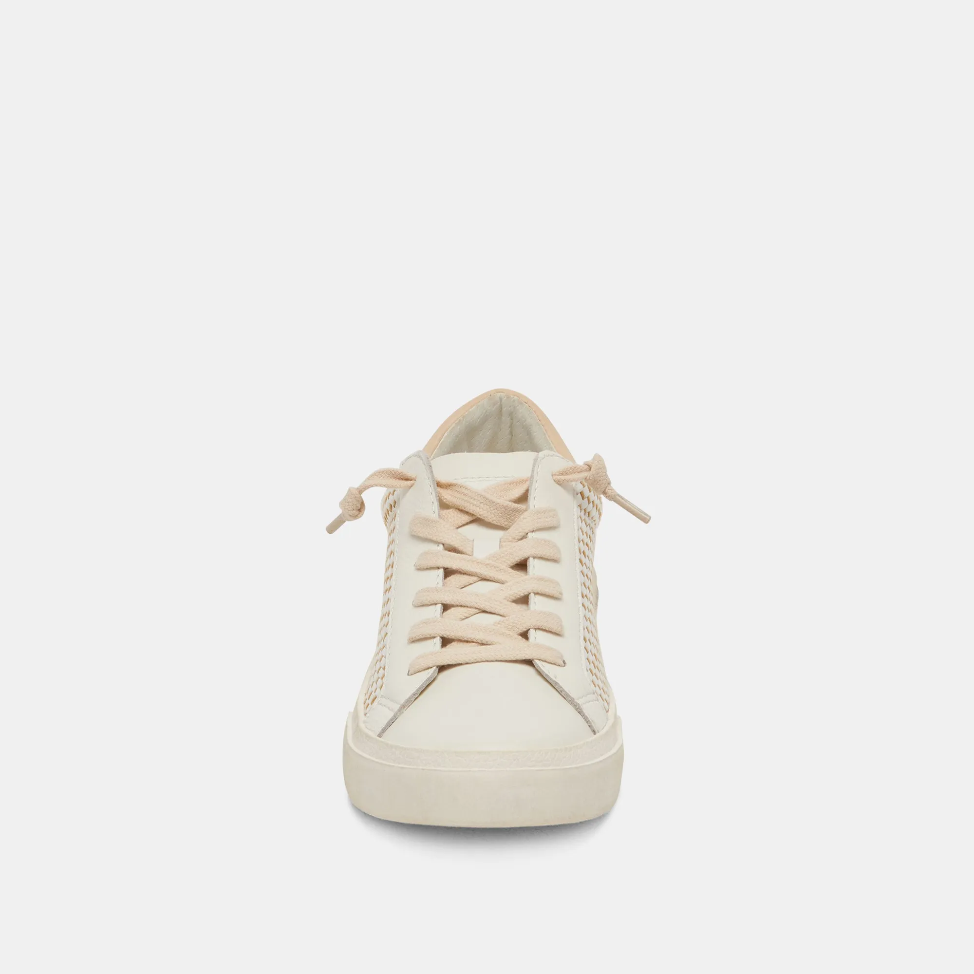 ZINA SNEAKERS TAN CREAM RAFFIA