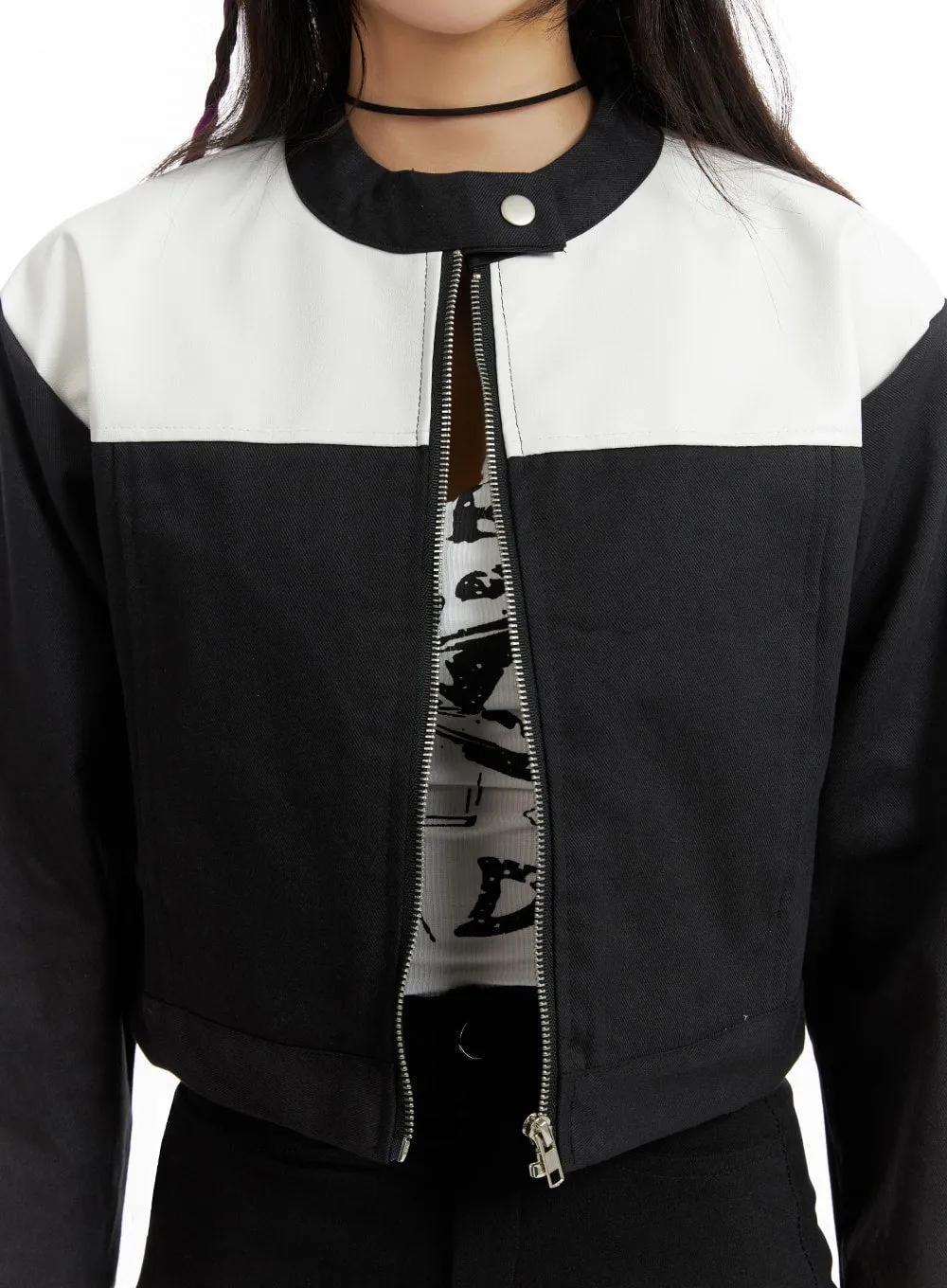 Zip-Up Biker Jacket IM405