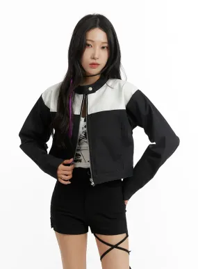 Zip-Up Biker Jacket IM405